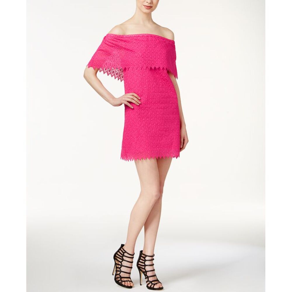 Kensie Eyelet Off The Shoulder Dress